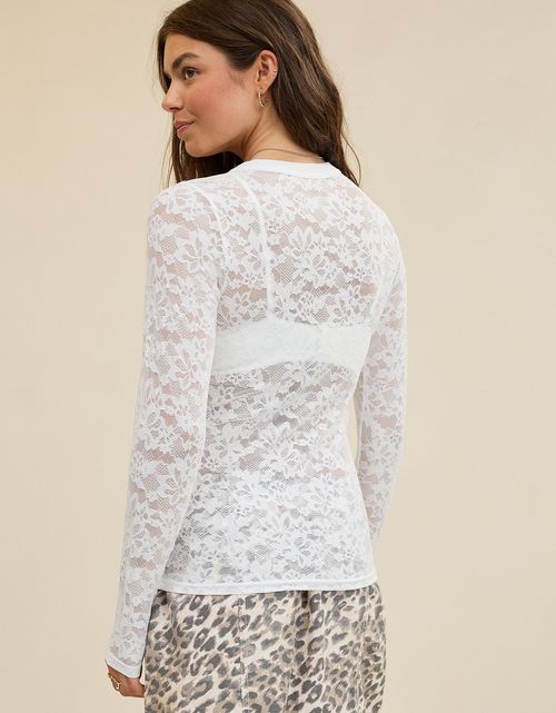 Camiseta esencial de encaje para capas Aerie