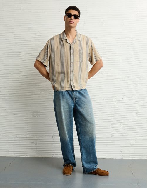 Camisa a Rayas de Lino Ae