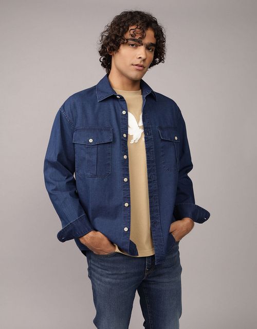 Camisa en Denim Relaxed Fit Ae