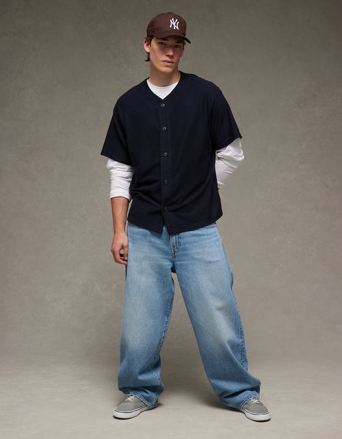 Camiseta de béisbol con botones Ae