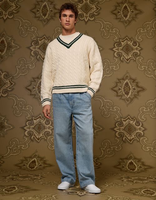 Ae x Tru Kolors Pantalón en Denim Pleated