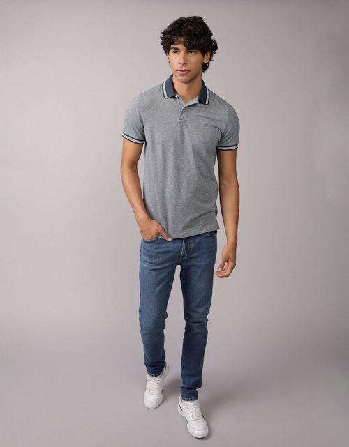 Camiseta Polo de Pique Slim Fit Ae