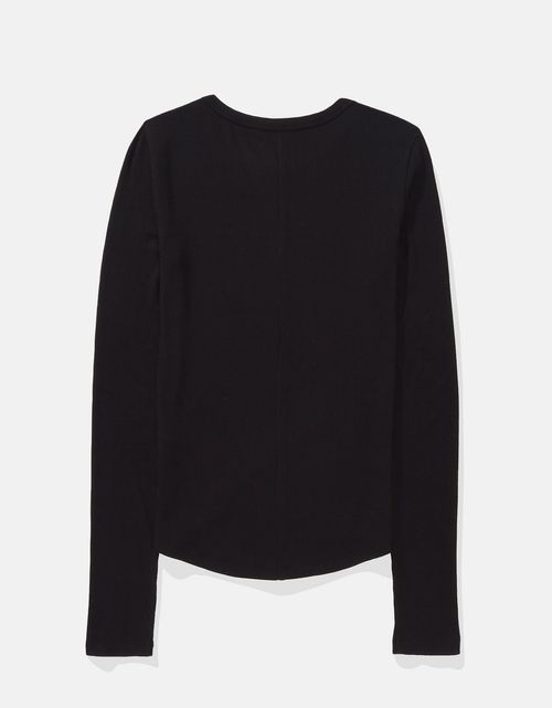 Camiseta de Manga Larga Tipo Henley de AE