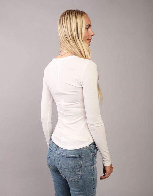 Camiseta de Manga Larga Tipo Henley de AE