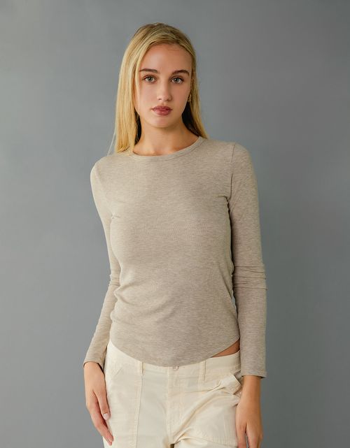 Camiseta de Manga Larga Tipo Henley de AE