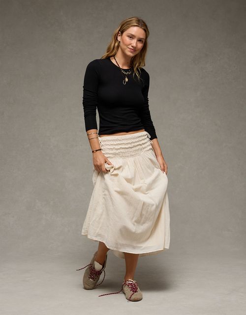 Camiseta de Manga Larga Tipo Henley de AE