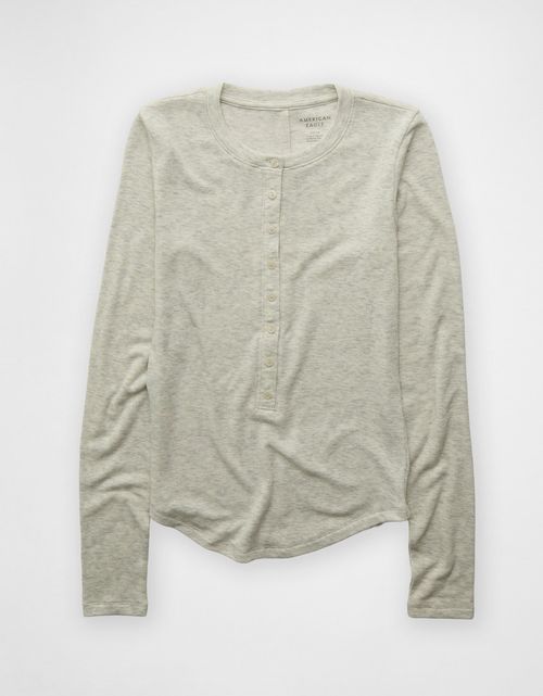 Camiseta de Manga Larga Tipo Henley de AE