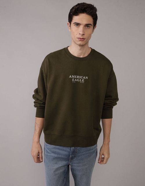 Sudadera gráfica con cuello redondo