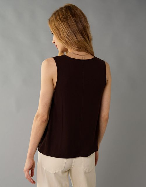 Camiseta sin mangas suave y sexy de corte amplio