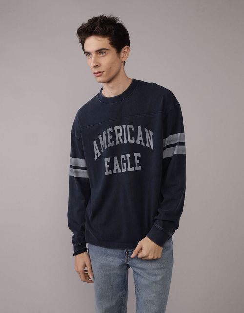 Camiseta Gráfica de Fútbol de Manga Larga Ae