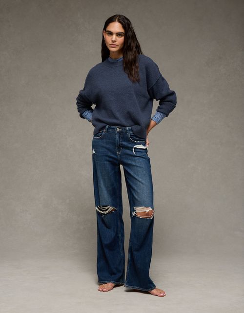 Suéter de Cuello Simulado Ae Whoa Tan Suave