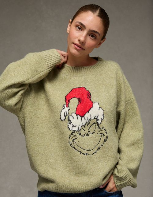 Suéter Gráfico Oversized Grinch de AE