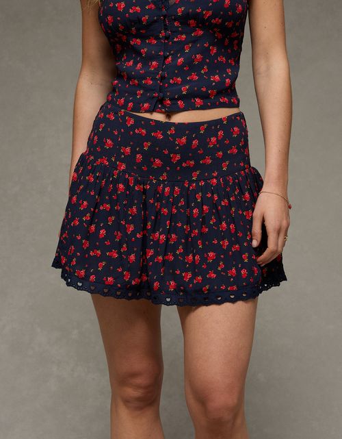 Falda Mini de Tiro Alto Ae