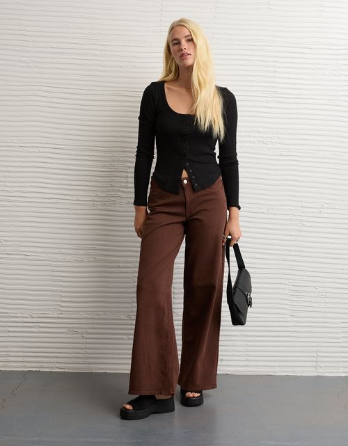 Camiseta Manga Larga con Botones Ae