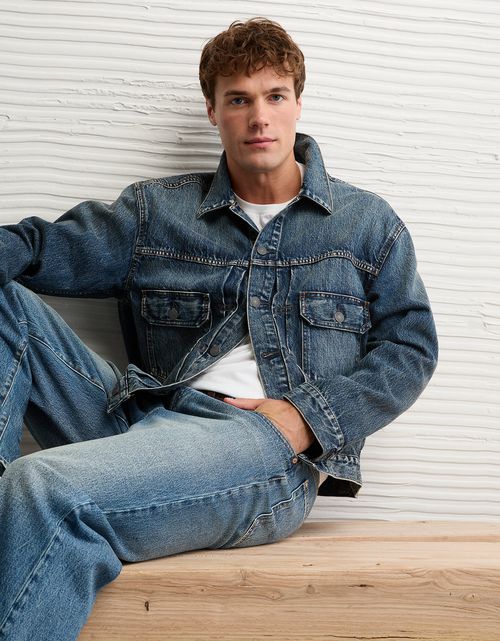 Chaqueta en Denim Trucker Boxy Ae