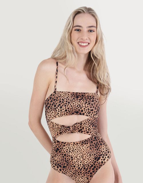 Traje de baño enterizo sin tirantes Wrap By Aerie
