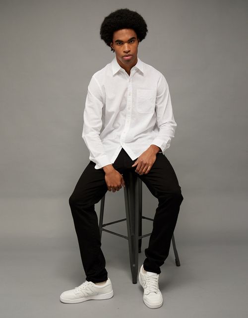 Camisa de Lino con Botones Ae