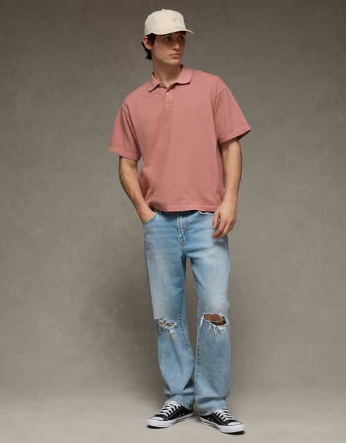 Camiseta Tipo Polo Boxy Ae