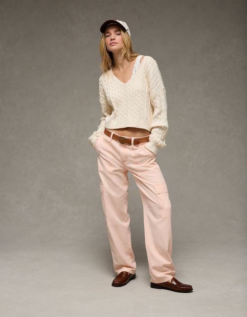 Suéter Cuello V Cropped Ae