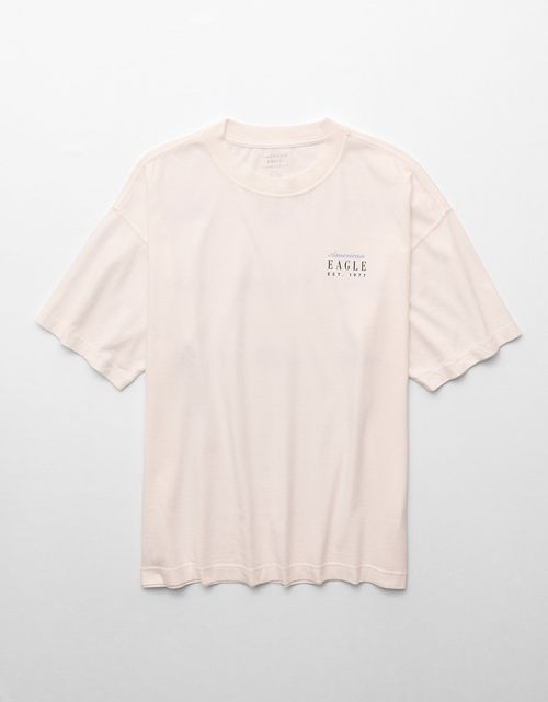 Camiseta Oversized Gráfica con Logo Ae