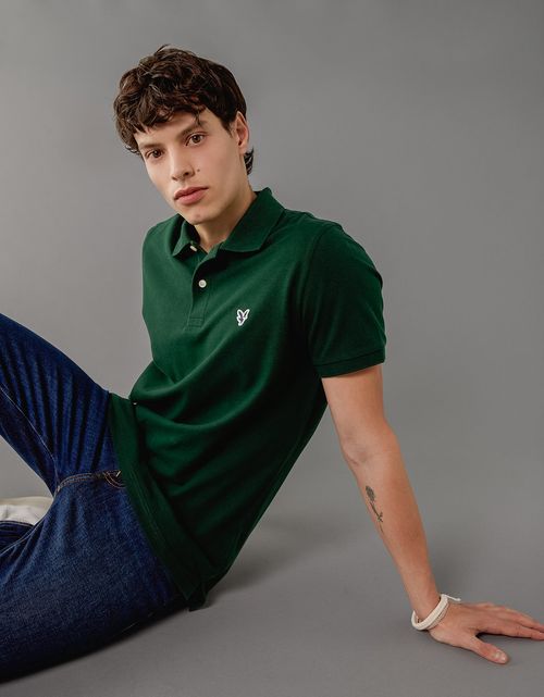 Camiseta Tipo Polo Slim Fit Ae
