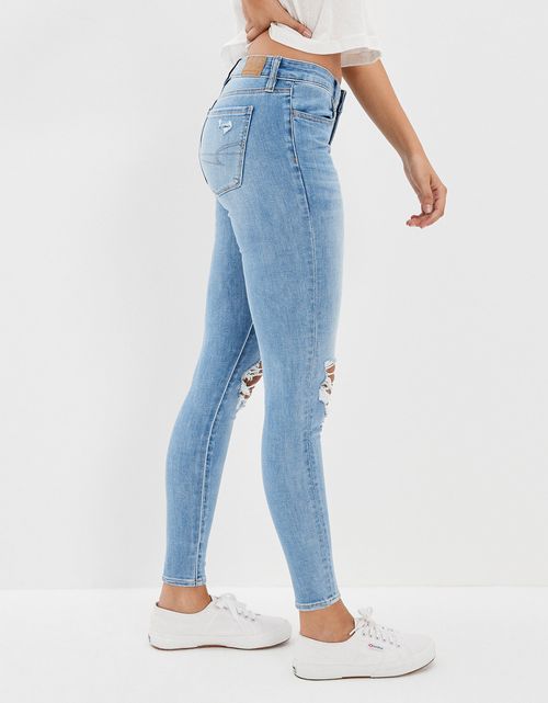 Jegging Tiro Bajo con Rotos Ae