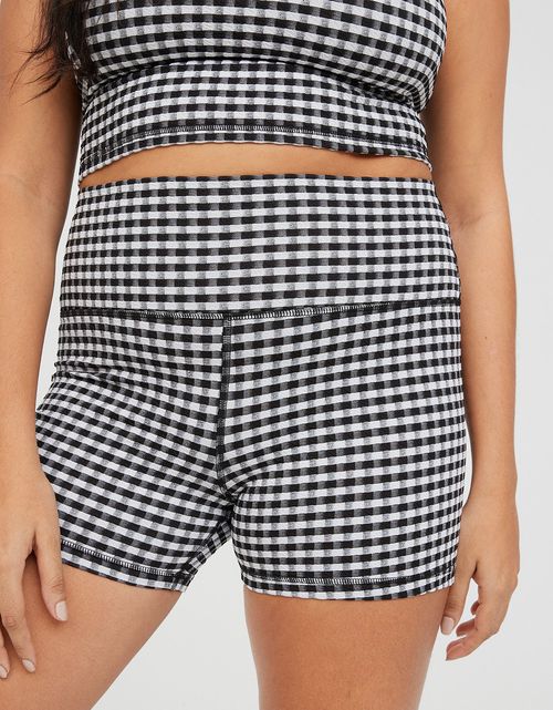 Short Offline by Aerie Gingham de 10 centímetros