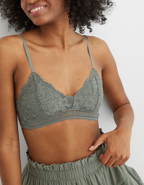 Bralette Aerie Encaje de picnic de triángulos