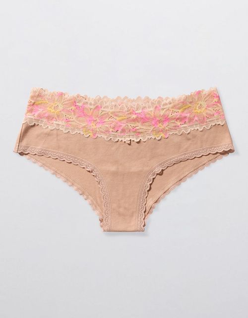Interior Aerie de algodón Sunkissed Lace cachetero
