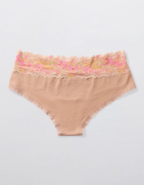 Interior Aerie de algodón Sunkissed Lace cachetero