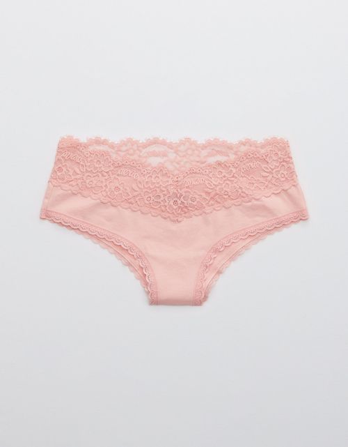 Undies Aerie en algodón con encaje deshilado