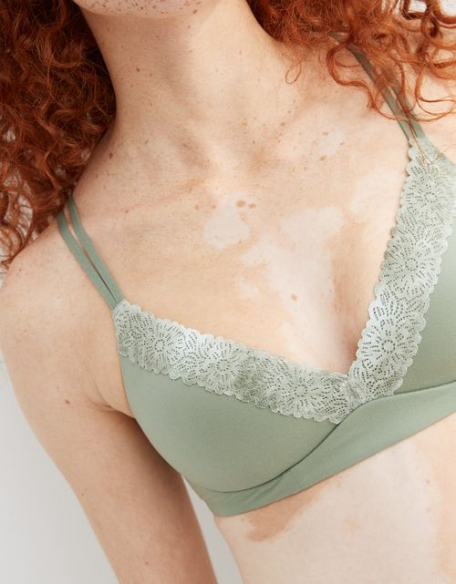 Bra de Encaje con Push up Blossom Inalámbrico Sunnie de Aerie Real