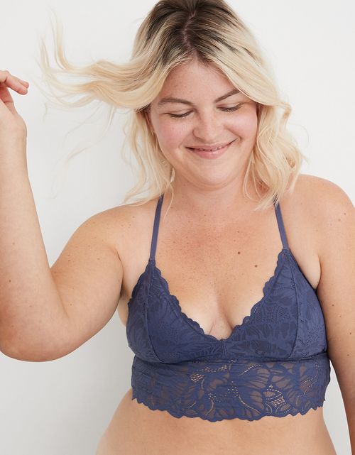 Bralette Aerie Holiday Best Lace acolchado con la espalda cruzada