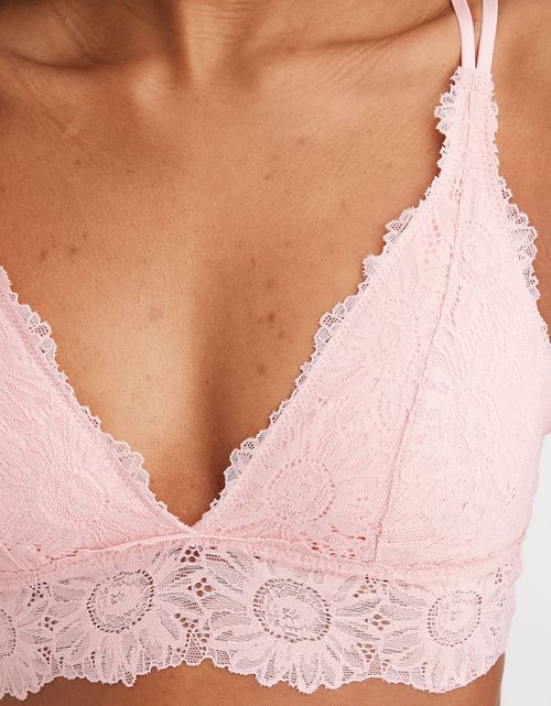 Bralette Aerie Anytime Sunflower Lace con relleno escotado