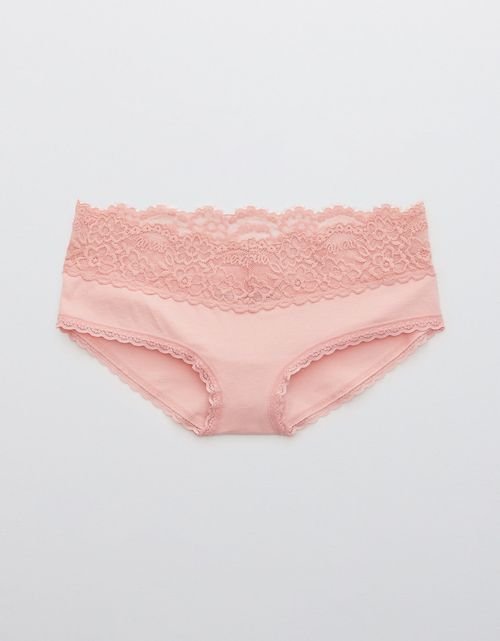 Undies Aerie en algodón con encaje deshilado