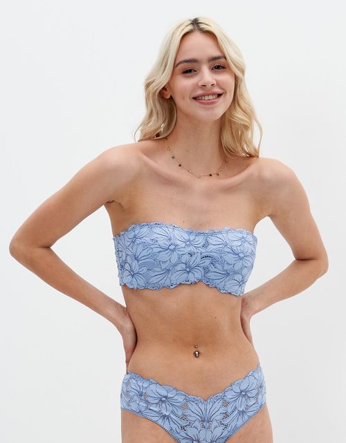 Top Aerie strapless de encaje deslumbrante para ir a la playa