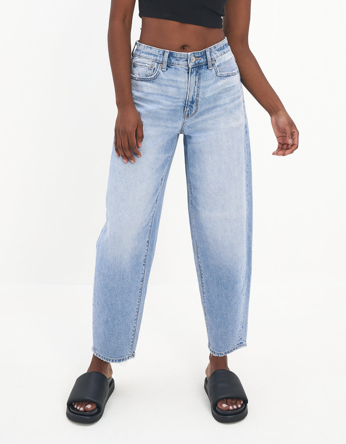 Mujer Jeans holgados de tiro alto noventeros, Mujer Prendas inferiores