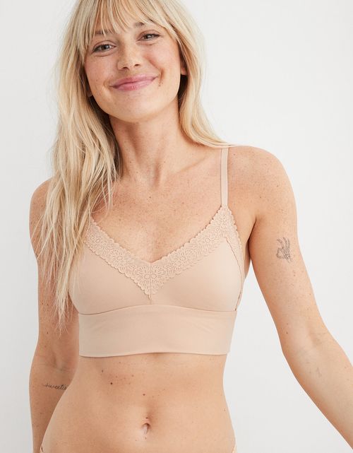 Bralette triangular Aerie acolchado con encaje Sunnie