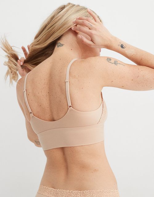 Bralette triangular Aerie acolchado con encaje Sunnie