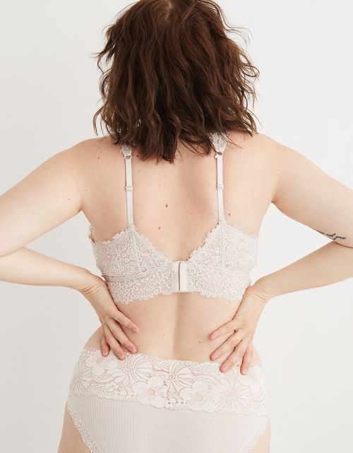 Bralette Aerie con encaje deshilado con escote profundo