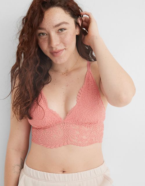 Bralette Aerie Far Out de tiras acolchado de encaje