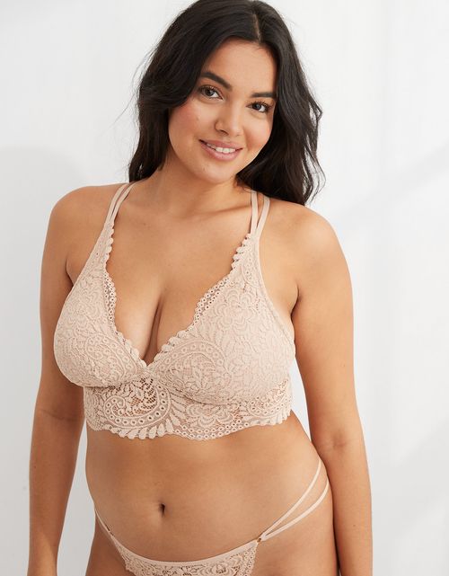 Bralette Aerie Far Out de tiras acolchado de encaje