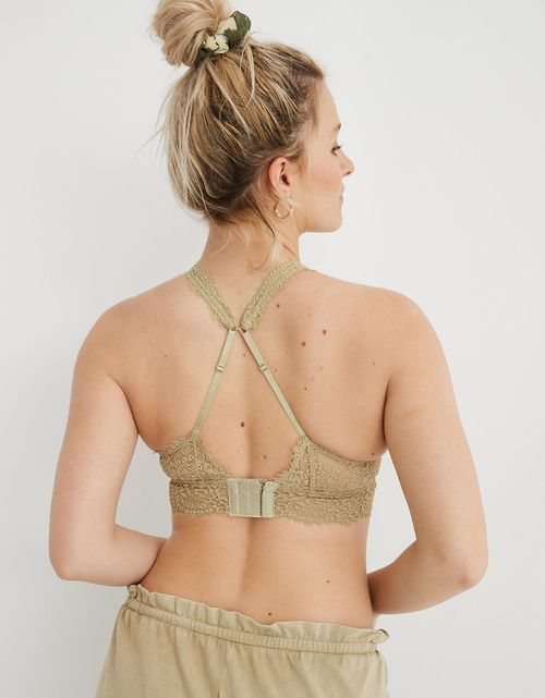 Bralette Aerie con encaje deshilado con escote profundo