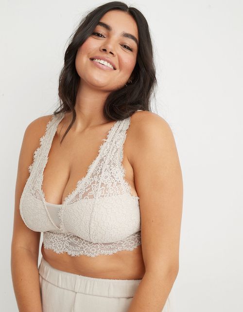 Bralette Aerie Eyelash Lace acolchado escotado