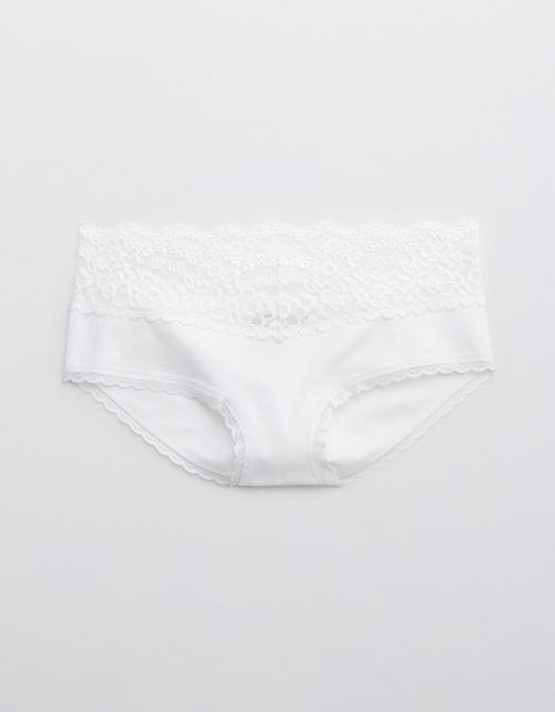 Undies Aerie en algodón con encaje deshilado