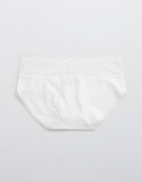 Undies Aerie en algodón con encaje deshilado