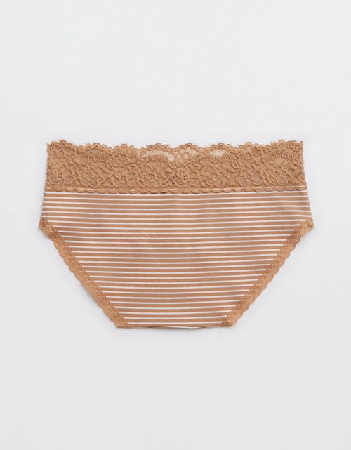 Undies Aerie en algodón con encaje deshilado