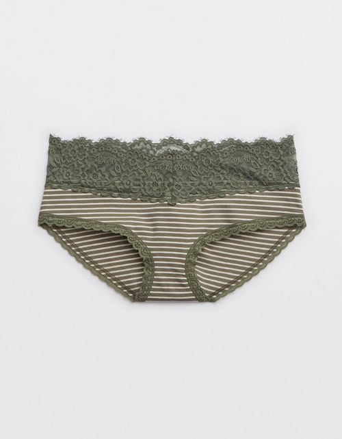 Undies Aerie en algodón con encaje deshilado