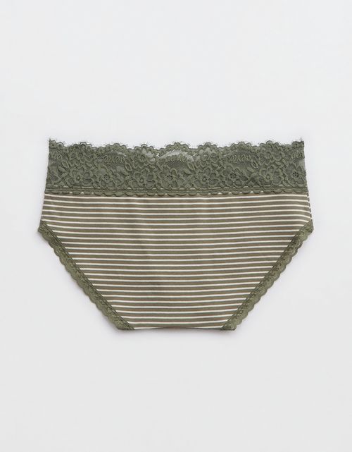 Undies Aerie en algodón con encaje deshilado