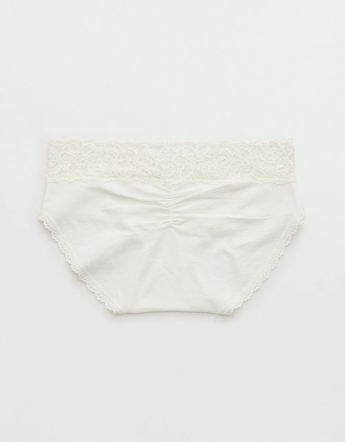 Undies Aerie en algodón con encaje deshilado